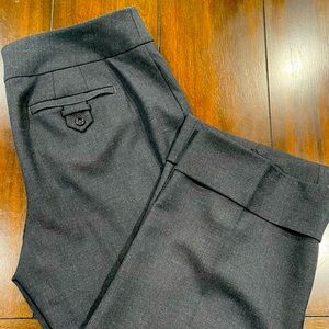ANN TAYLOR Dark Grey, Wear to Work, Professional Suiting Crop Pants Size 6
